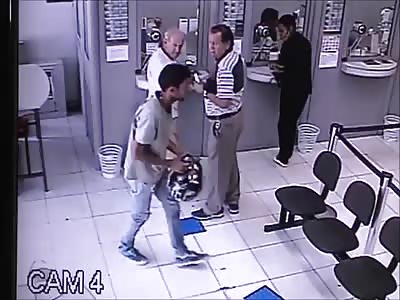 BURGLAR SHOT OUT HIS OWN HAND DURING ASSAULT