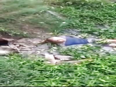  A DOG DAY: TIED TO A DEAD PUPPY, THIEF IS TREATED LIKE A DOG!!!