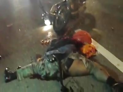 MAN WAS RUN OVER AND CRUSHED BY TRUCK