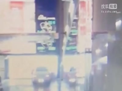 Â£300,000 BENTLEY CAR PLOUGHS INTO WALL AFTER WOMAN DRIVER FORGOT HANDBRAKE