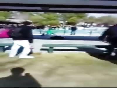 TEEN WITH A KNIFE SHOT BY CAMPUS POLICE OFFICER