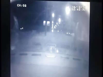 DRUNK DRIVER KNOCKED DOWN A TRAFFIC POLICE