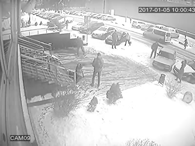 WOMAN BEING CRUSHED UNDER CAR WHEELS