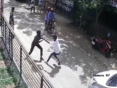 GUY BEING STABBED TO DEATH