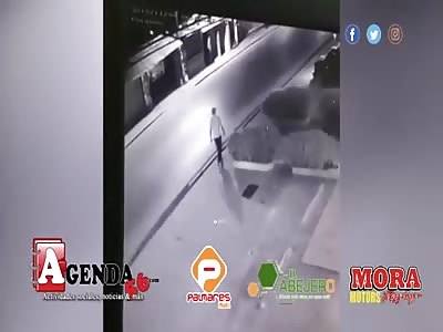 MAN BEING RUN OVER BY MOTORCYCLE