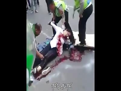 OLD LADY SMASHED IN THE STREET