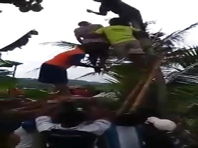 MAN FOUND HANGED IN THE MIDST OF VEGETATION