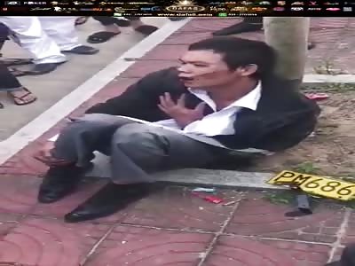 CHINESE THIEF BEING BEATING