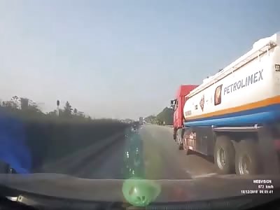 CAR X MOTORCYCLE - HEAD ON COLLISION