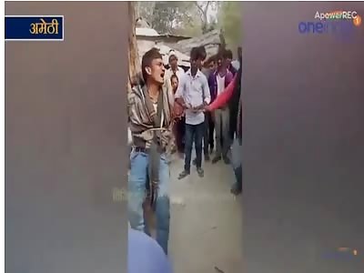 THIED TO A TREE, MAN IS BEATEN LIKE A DOG