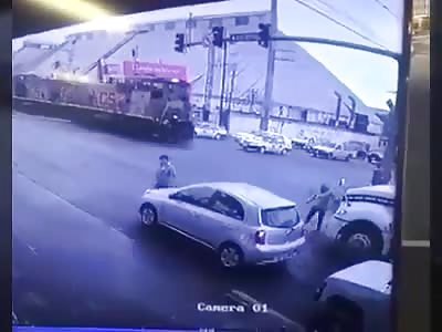 ELDERLY BEING RUN OVER BY TRUCK