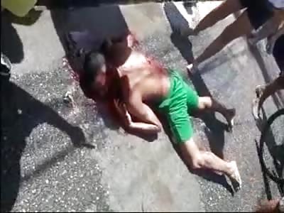 MAN DYING IN THE DIRTY FLOOR