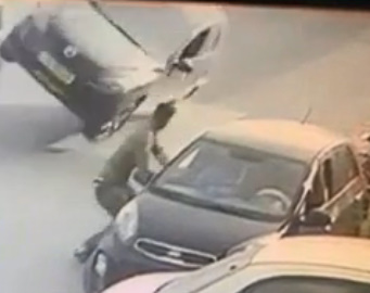 Pinned Against the Car Like a Bug