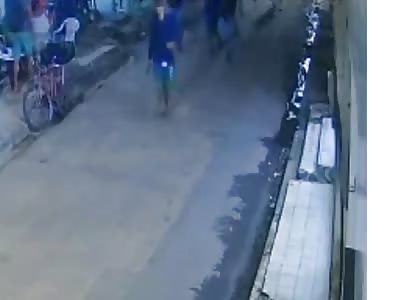 MAN BEING SHOT IN THE STREET