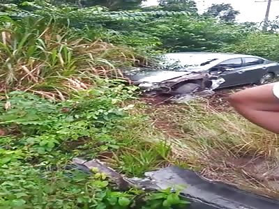 DEAD MAN IN MOTORCYCLE X CAR ACCIDENT