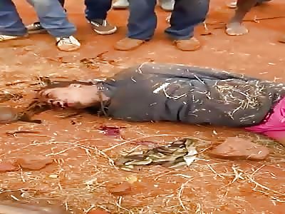 HE WAS BOUND AND STONED TO DEATH.