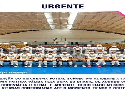 BUS ACCIDENT KILLS TWO FUTSAL PLAYERS