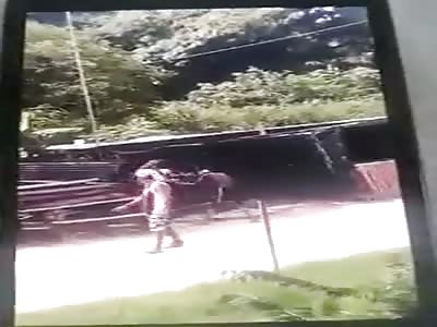 MAN KILLED WITH PIPE BLOWS