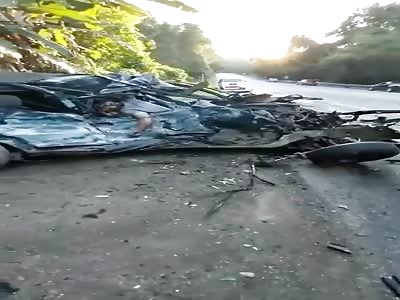 SHOCKING AFTERMATH OF CAR CRASH