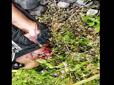 HEAD CUT OFF BY TRAIN WHEELS