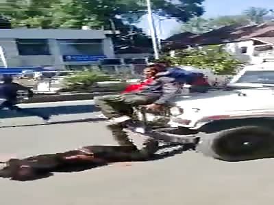 MAN BEING RUNOVER AND WALKING WAY