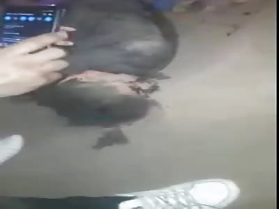 CRAZY MAN WITH MACHETE WAS BEATEN