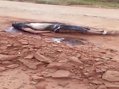 HE WAS TIED, MURDERED AND BURNED