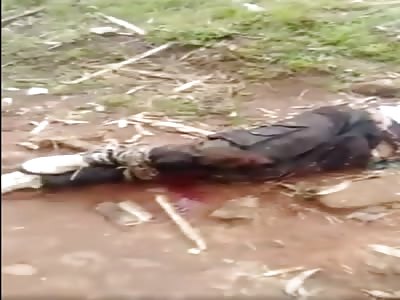 TIED BLACK MAN DYING AFTER BEATING