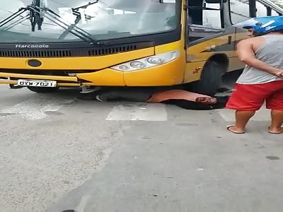 MAN WAS RUNOVER BY SCHOOL BUS