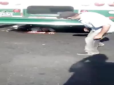 ELDERLY MAN IN PAIN AFTER BEING RUNOVER