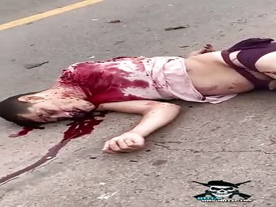 DUDE WAS RUNOVER AND LYING ON THE ROAD