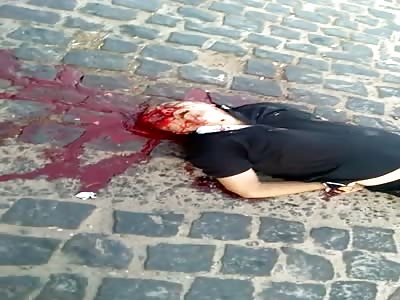  THEY FILL HIS HEAD WITH HOT LEAD