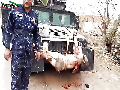 Decorated Car With Bodies Of ISIS 