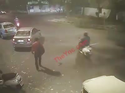 Brutal Accident India: Man Struk by Speeding Car