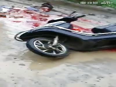  Rider crushed into pieces by Truck.