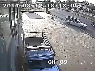 Brutal Motorcycle Collision