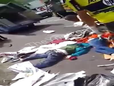 Motorcyclist Crushed by Truck.