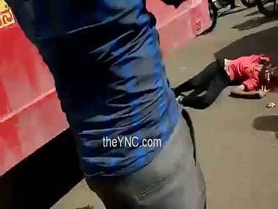 Woman Head Crushed By Truck.