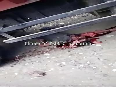 MAN HEAD CRUSHED BY TRUCK