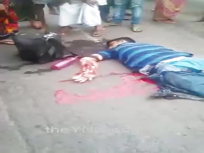 Motociclyst Crushed By Truck