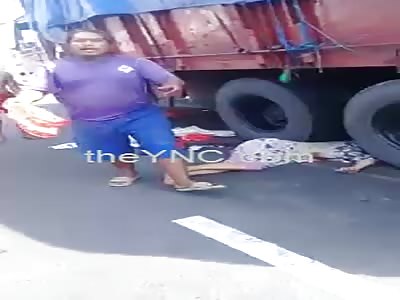 Woman Head Crushed By Truck