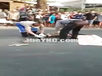 Clean Scene: Man Crushed By Truck