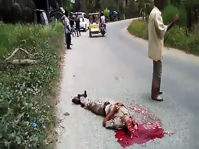 Man Head crushed by truck