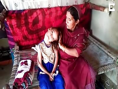 Girl Head Hangs At 180 Degree Angle