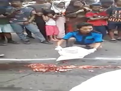 Clean Scene: Man Crushed By Truck