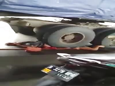 Man Crushed By Truck (Another Angle 3)