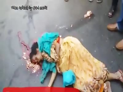 Old Woman Head Crushed By Truck