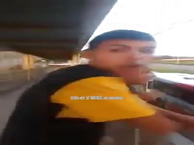 Man Jumps from Pedestrian Overpass to Partage Shopping in Betim, Minas Gerais, Brazil