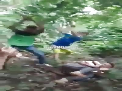 More from Brazil..! man  beaten with sticks