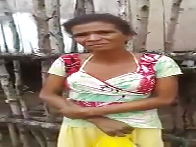 Very Light Hand Slap for Female Thief Caught Stealing in Favela